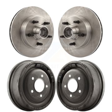 Front Rear Disc Brake Rotors Drum Kit For 1998-1999 Mazda B4000 With 10" Diameter K8-102192