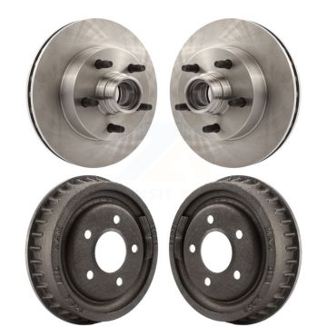 Front Rear Brake Rotor Drum Kit For Mazda B4000 RWD with 4-Wheel ABS With 9" Diameter K8-102194