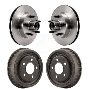 Front Rear Disc Brake Rotors Drums Kit For Ford Ranger Mazda B4000 B3000 B2500 K8-102195