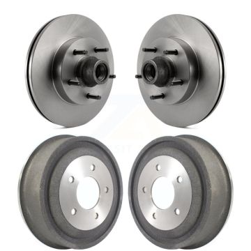 Front Rear Disc Brake Rotors Drums Kit For Ford E-150 Club Wagon K8-102210