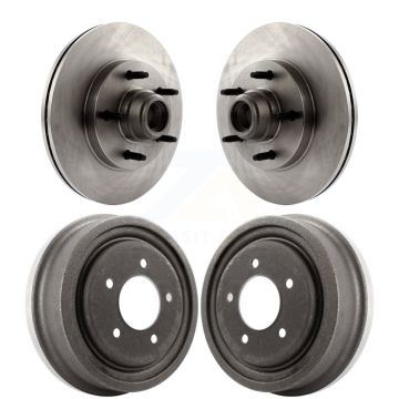 Front Rear Disc Brake Rotors Drums Kit For Ford F-150 K8-102211