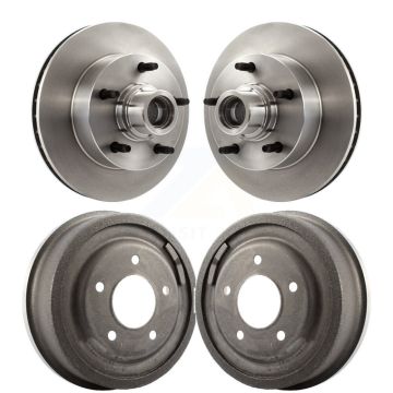 Front Rear Disc Brake Rotors Drums Kit For 1987-1993 Ford F-150 E-150 Econoline Club Wagon K8-102216