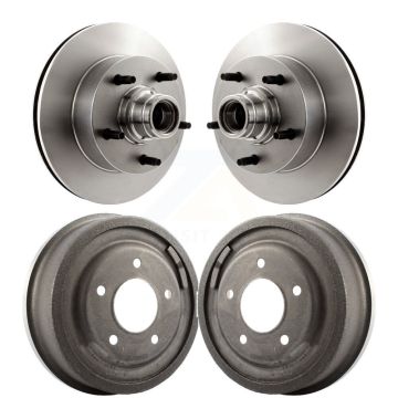 Front Rear Disc Brake Rotors Drums Kit For 1994-1999 Ford E-150 Econoline Club Wagon K8-102218