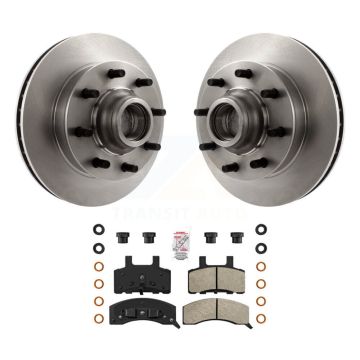 Front Brake Rotors Semi-Metallic Pad Kit For Chevrolet GMC C2500 Express 3500 Tahoe C3500 K8A-100007
