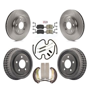 Front Rear Brake Rotor Ceramic Pad & Drum Kit (7Pc) For Chevrolet Malibu rear brakes K8A-100072