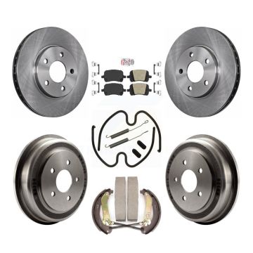 Front Rear Disc Brake Rotors Ceramic Pads And Drum Kit (7Pc) For Chevrolet Malibu K8A-100076