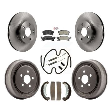 Front Rear Brake Rotor Semi-Metallic Pad And Drum Kit (7Pc) For Pontiac Sunfire Chevrolet K8A-100079