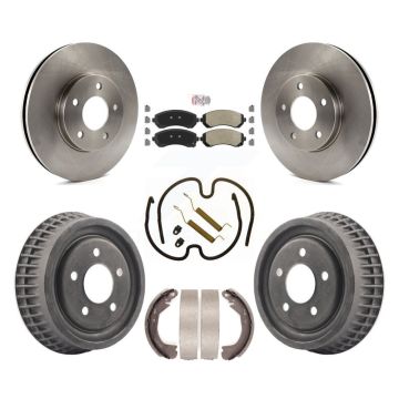 Front Rear Brake Rotor Semi-Metallic Pad And Drum Kit (7Pc) For Pontiac Montana Chevrolet K8A-100118