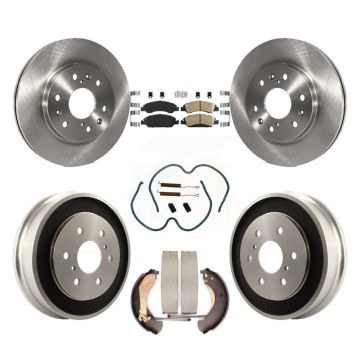 Front Rear Brake Rotor Ceramic Pad Drum Kit (7Pc) For Chevrolet GMC Silverado 1500 Sierra K8A-100173