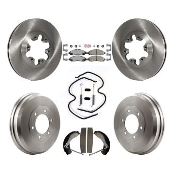 Front Rear Brake Rotor Ceramic Pad Drum Kit (7Pc) For Chevrolet Colorado GMC Canyon Isuzu K8A-100228
