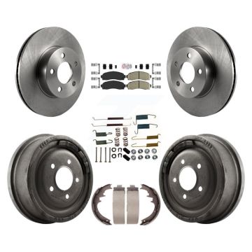 Front Rear Disc Brake Rotors Ceramic Pads And Drum Kit (7Pc) For Ford Ranger Mazda B4000 K8A-100355