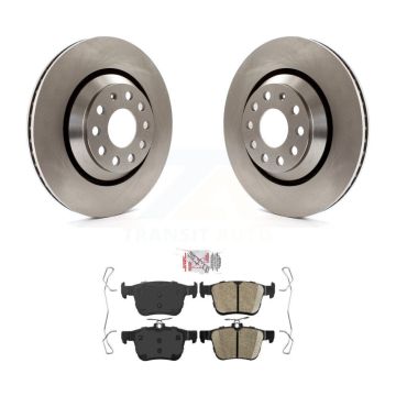 Rear Brake Rotor & Ceramic Pad Kit For Volkswagen Atlas Audi Q3 Cross Sport Golf R Arteon K8A-100416