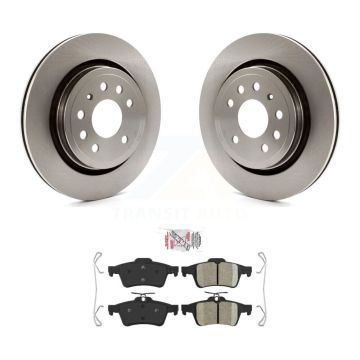 Rear Disc Brake Rotors And Ceramic Pads Kit For Saab 9-3 9-3X With Vented Rotor K8A-100642