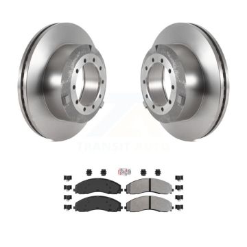 Rear Disc Brake Rotors And Semi-Metallic Pads Kit For Ford F-450 Super Duty F-550 F-600 K8A-100654