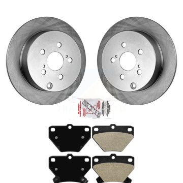 Rear Disc Brake Rotor Semi-Metallic Pad Kit For Toyota Matrix Corolla Pontiac Vibe Celica K8A-100719