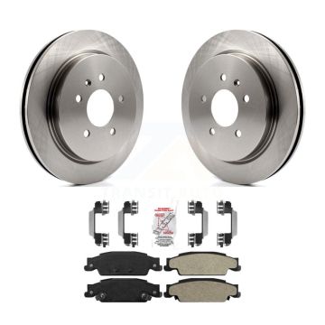 Rear Disc Brake Rotors And Semi-Metallic Pads Kit For Cadillac CTS STS K8A-100728