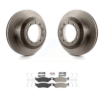 Rear Brake Rotor And Semi-Metallic Pad Kit For Ford F-550 Super Duty F-450 F-53 Motorhome K8A-100733