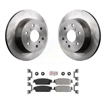 Rear Brake Rotors Semi-Metallic Pad Kit For Chevrolet GMC Sierra 1500 Silverado Avalanche K8A-100805