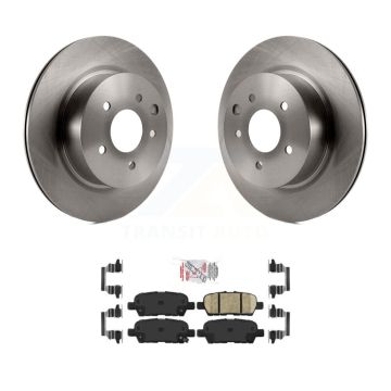 Rear Disc Brake Rotor & Ceramic Pad Kit For Nissan Maxima INFINITI QX50 EX35 G25 370Z Q40 K8A-100851