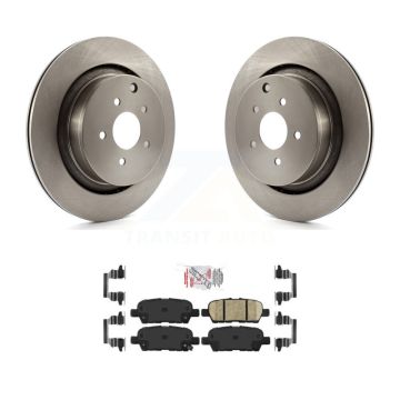 Rear Disc Brake Rotors Ceramic Pad Kit For INFINITI Q50 Q60 QX70 With Dual Piston Caliper K8A-100853