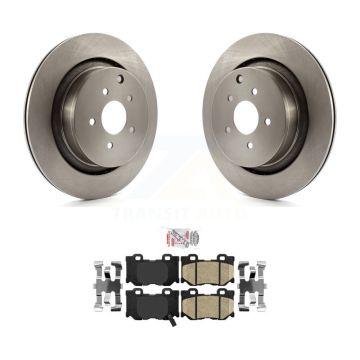 Rear Brake Rotor And Ceramic Pad Kit For INFINITI Q50 Q60 M37 FX50 QX70 Q70 Q70L M56 M35h K8A-100854