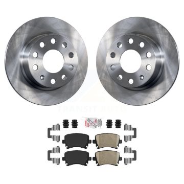 Rear Brake Rotor & Ceramic Pad Kit For 2009 Volkswagen Eos With 253mm Diameter K8A-100941