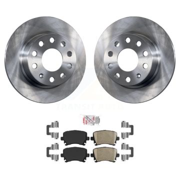 Rear Brake Rotor & Ceramic Pad Kit For 2009 Volkswagen Eos With 253mm Diameter K8A-100942