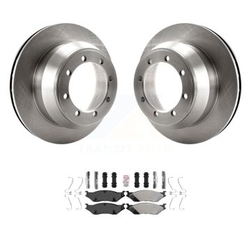 Rear Brake Rotor & Semi-Metallic Pad Kit For 2003 Ford F-550 Super Duty With 8 Lug Wheels K8A-100955
