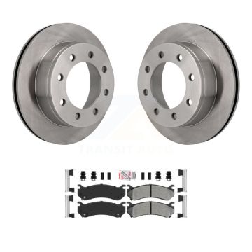 Rear Brake Rotor Semi-Metallic Pad Kit For Chevrolet GMC Sierra 2500 HD Silverado 3500 XL K8A-100988
