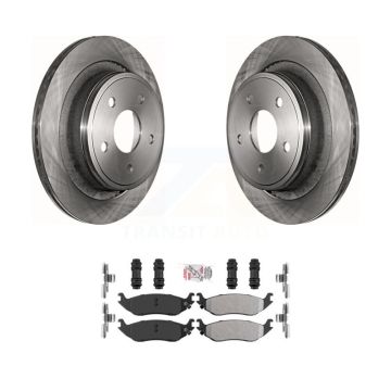 Rear Brake Rotors Semi-Metallic Pad Kit For Ram 1500 Classic Dodge Durango Chrysler Aspen K8A-101091