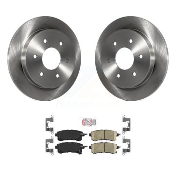 Rear Disc Brake Rotors And Ceramic Pads Kit For 2017-2019 Nissan Armada With Solid Rotor K8A-101125