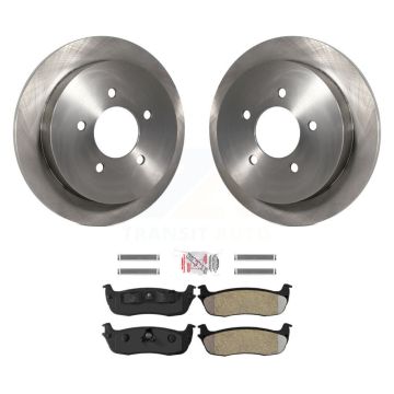 Rear Disc Brake Rotors & Semi-Metallic Pad Kit For Ford F-150 Heritage Expedition Lincoln K8A-101220
