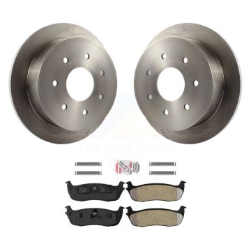 Rear Disc Brake Rotors And Semi-Metallic Pads Kit For Ford F-150 F-250 HD K8A-101222