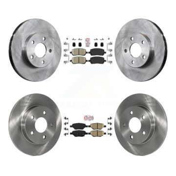Front Rear Ceramic Pads And Disc Brake Rotors Kit For Pontiac G5 K8A-101359