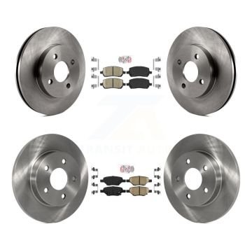 Front Rear Ceramic Pads And Disc Brake Rotors Kit For Pontiac G5 Pursuit K8A-101361