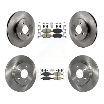Front Rear Ceramic Pads And Disc Brake Rotors Kit For Pontiac G5 Pursuit K8A-101362