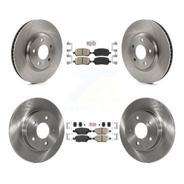 Front Rear Ceramic Pad And Disc Brake Rotor Kit For 2010 Pontiac G5 With Brakes K8A-101364