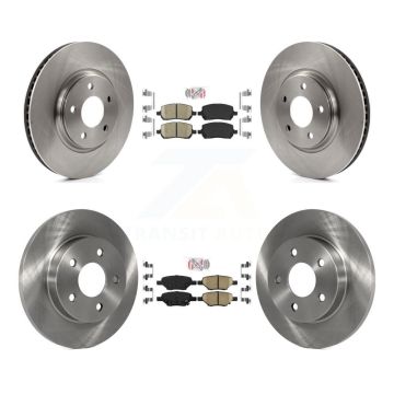 Front Rear Ceramic Pad And Disc Brake Rotor Kit For 2010 Pontiac G5 With Brakes K8A-101365
