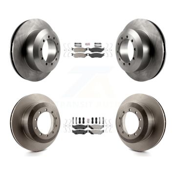 Front Rear Semi-Metallic Pad & Disc Brake Rotors Kit For Ford F-53 Motorhome Chassis F-59 K8A-101401