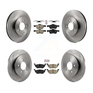 Front Rear Semi-Metallic Pad & Disc Brake Rotor Kit For Ford Escape Mazda Tribute Mercury K8A-101420