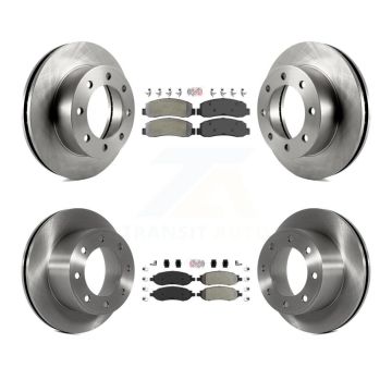 Front Rear Semi-Metallic Pads And Disc Brake Rotors Kit For Ford F-350 Super Duty F-250 K8A-101453