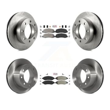 Front Rear Semi-Metallic Pads And Disc Brake Rotors Kit For Ford F-350 Super Duty F-250 K8A-101454