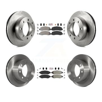Front Rear Semi-Metallic Pads And Disc Brake Rotors Kit For Ford F-350 Super Duty F-250 K8A-101455