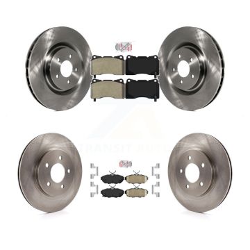 Front Semi-Metallic Rear Ceramic Pads And Disc Brake Rotors Kit For Ford Mustang K8A-101462