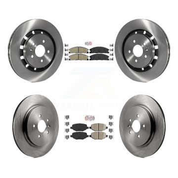 Front Rear Ceramic Pad Brake Rotors Kit For Ford Explorer Police Interceptor Utility Flex K8A-101480