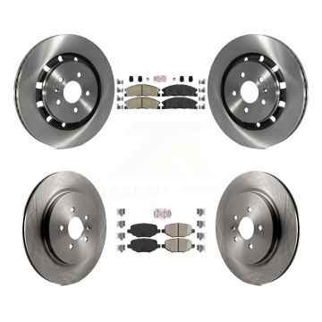 Front Rear Ceramic Pad Brake Rotors Kit For Ford Explorer Police Interceptor Utility Flex K8A-101486