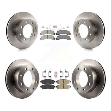 Front Rear Semi-Metallic Pads And Disc Brake Rotors Kit For Ford F-250 Super Duty K8A-101519