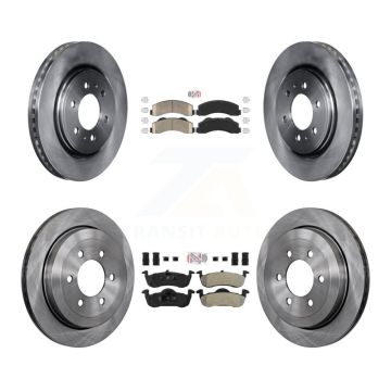 Front Ceramic Rear Semi-Metallic Pad And Disc Brake Rotor Kit For Ford Expedition Lincoln K8A-101532