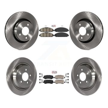 Front Rear Ceramic Pads And Disc Brake Rotors Kit For Ford Mustang V6 with 3.7L K8A-101544