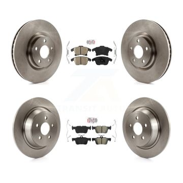 Front Ceramic Rear Semi-Metallic Pad Brake Rotor Kit For Ford Police Responder Hybrid SSV K8A-101565